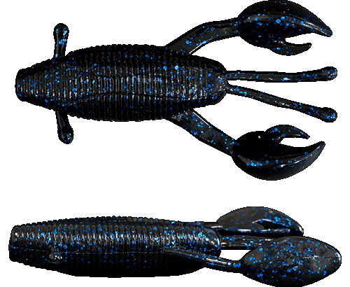 Fishus Mojo Craw - BB - Black Blue Flake Fishus Mojo Craw -BB - Black Blue Flake